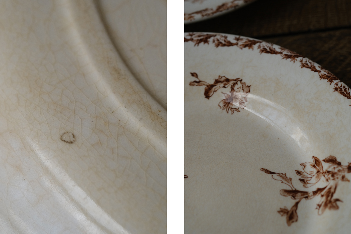 1枚の価格です。H153-7 フランス アンティーク プレート 皿